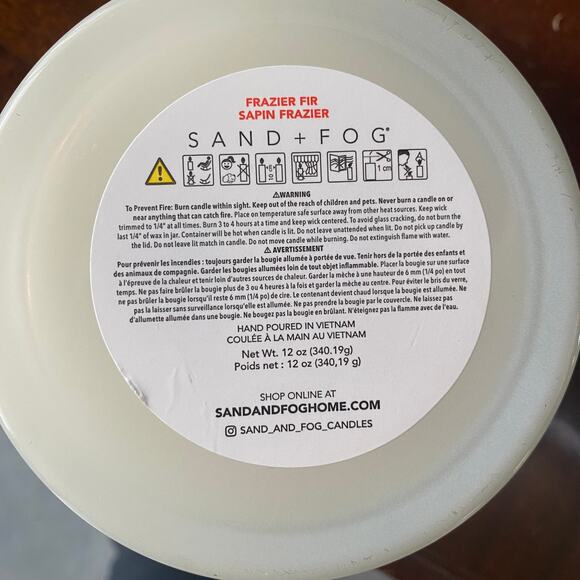 Sand + Fog Frazier Fir Double Wick Jar Candle UNUSED - Picture 4 of 4